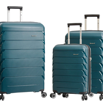 Dual 4 Wheel Hard Shell Strong Luggage Suitcase