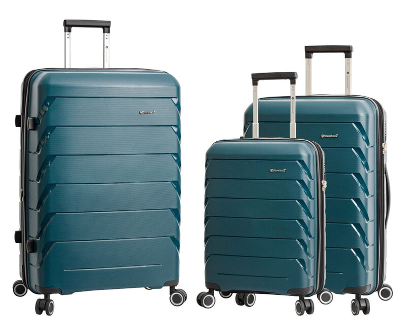 Dual 4 Wheel Hard Shell Strong Luggage Suitcase