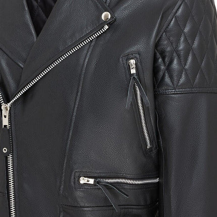 Mens Cowhide Leather Brando Biker Jacket - Garland