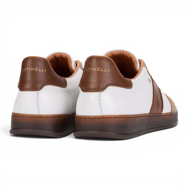 Martinelli Men's Brown Leather Sneakers Trainer Shoes - Seaford