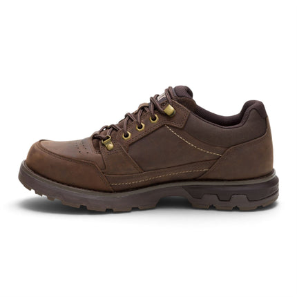 Caterpillar (CAT) Men's Dark Brown Leather Water-Resistant Hiking Shoes - Pursue Hiker Lo
