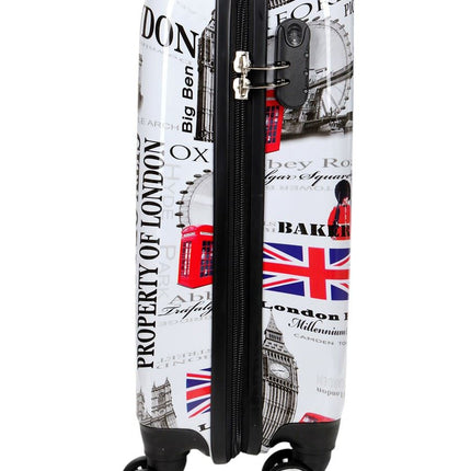Hard Shell Printed Cabin 36 x 48 x 20 cm Suitcase Luggage Suitable for Easyjet, Ryanair