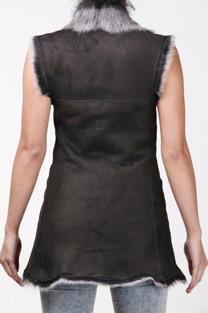 Women's Toscana Sheepskin Long Gilet-Sorocaba