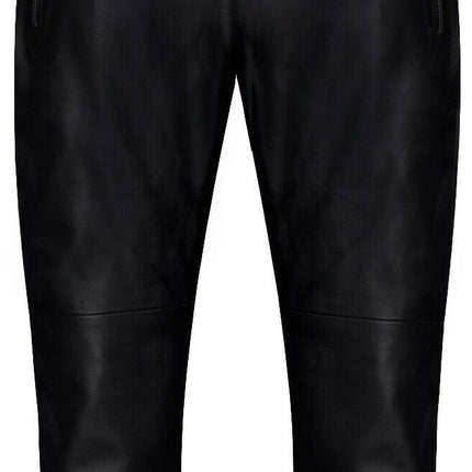 Mens  Leather Jogging Bottoms-Boston