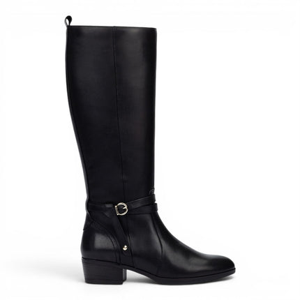 Pikolinos Women's Knee High Tall Black Leather Boots - Daroca