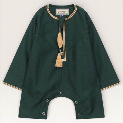 Baby Boys Ramadan Green Moroccan Thobe Robe Emirati Eid Jubba- B-TT003