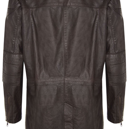Mens Leather Trench Coat-Hamburg