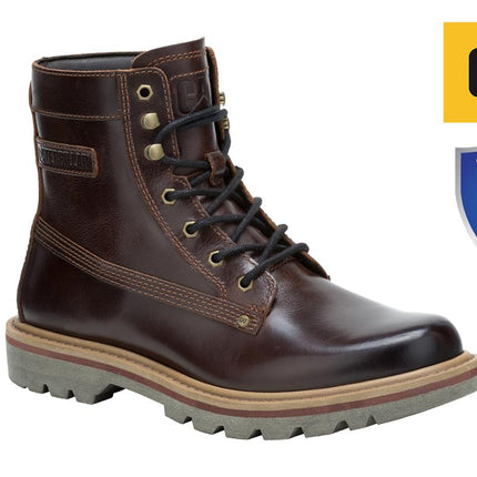 Caterpillar Colorado Grader Waterproof Brown Leather Boots