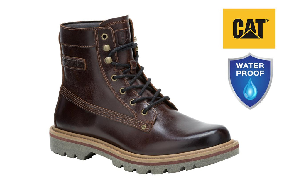 Caterpillar Colorado Grader Waterproof Brown Leather Boots