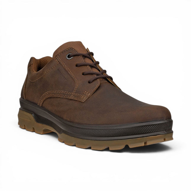 Ecco Men's Camel Brown Leather Waterproof Casual Shoes -  Rugged Track 25