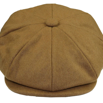 Mens Peaky Blinders Newsboy Wool 8 Panel Gatsby Flat Baker Hat