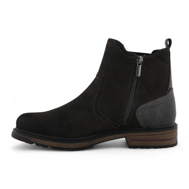 Mustang Men's Dark Grey Water-Resistant Chelsea Ankle Boots