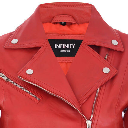 Womens Leather Biker Jacket-Zanzibar