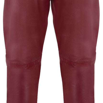 Mens  Leather Jogging Bottoms-Boston