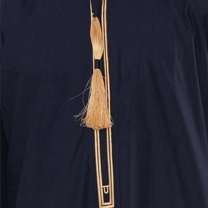 Kids Boys Ramadan Navy Blue Moroccan Thobe Robe Emirati Eid Jubba- TT-003