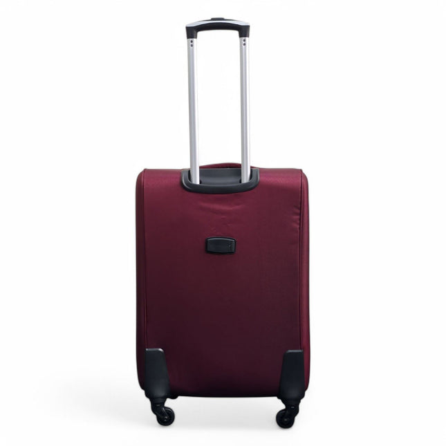 Soft Shell Lightweight Nylon Suitcase Set 4 Wheel Travel Case Holiday Bags