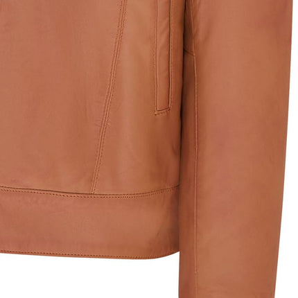 Mens Retro 100% Nappa Leather Harington Biker Jacket