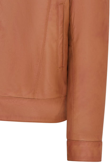 Mens Retro 100% Nappa Leather Harington Biker Jacket