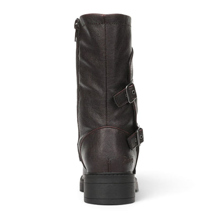 Blowfish Malibu Women's Wine Faux Leather Mid-Calf Biker Boots - Venice-2