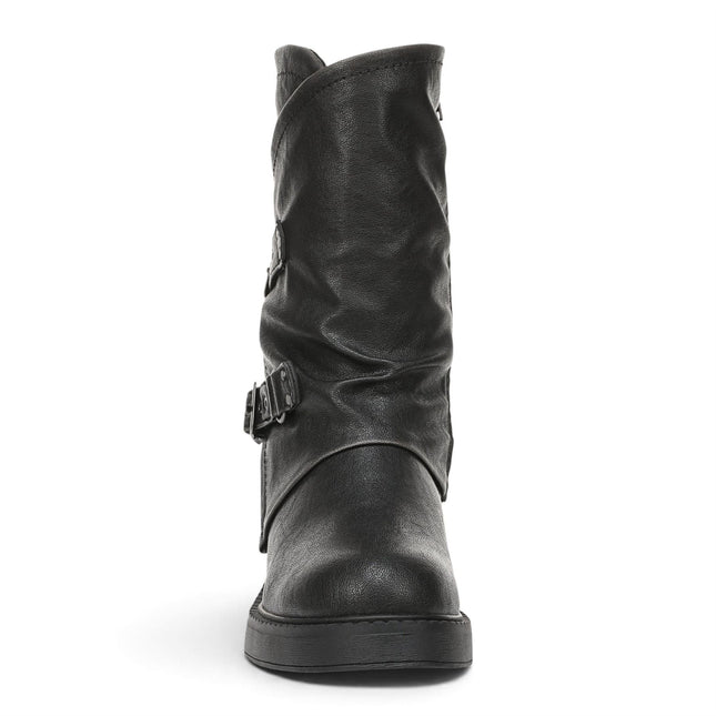 Blowfish Malibu Women's Black Faux Leather Mid-Calf Biker Boots - Venice-2