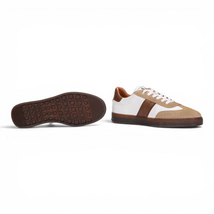 Martinelli Men's Brown Leather Sneakers Trainer Shoes - Seaford