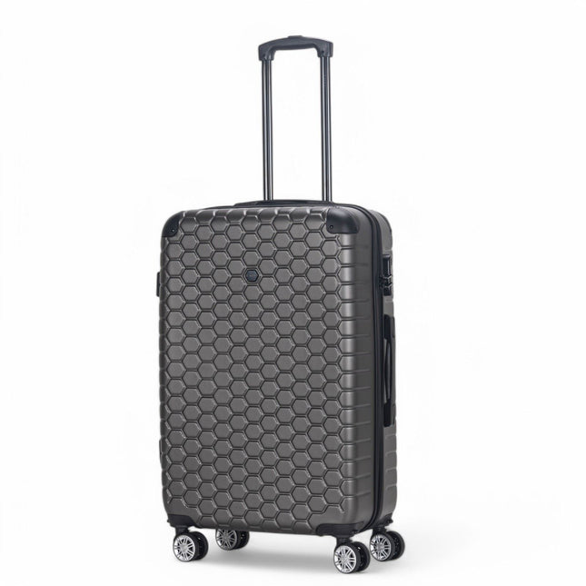 Hard Shell ABS 8 Wheel Luggage Travel Cabin Holiday Bags Suitcase Set
