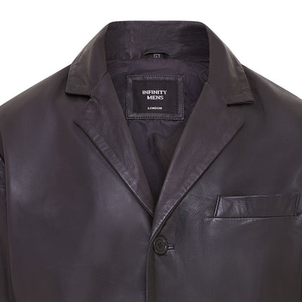 Mens Genuine Leather Blazer Soft Real Italian Tailored Vintage Jacket Coat