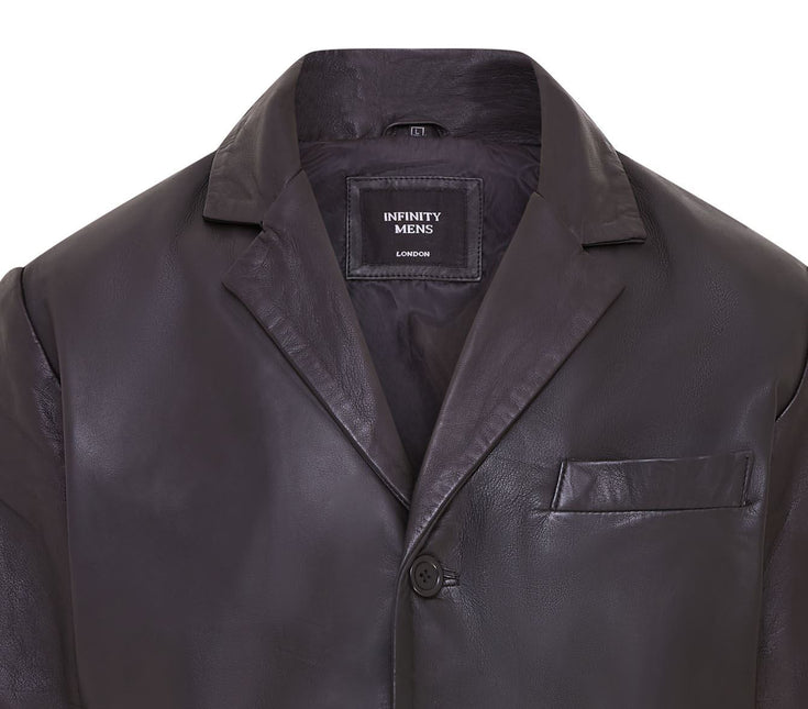 Mens Genuine Leather Blazer Soft Real Italian Tailored Vintage Jacket Coat
