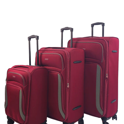 Soft Shell Suitcase Luggage Set Travel Light Carry On Cabin Bag