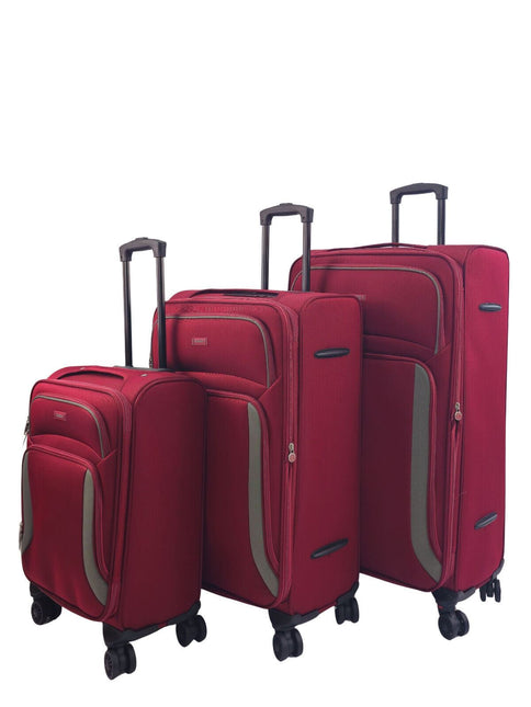 Soft Shell Suitcase Luggage Set Travel Light Carry On Cabin Bag