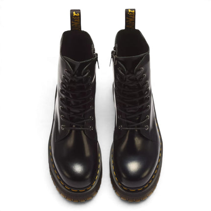 Dr Martens Jadon Black Smooth Leather Platform Boots - 15265001