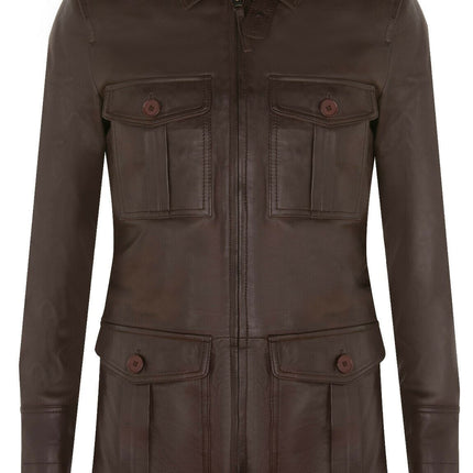 Mens Leather Parka Safari Coat-Mesa Verde