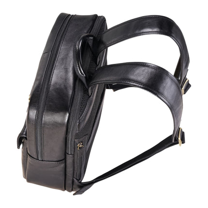 Genuine Leather Black Vintage Laptop Backpack Travel Bag - Cove