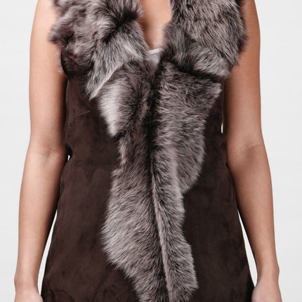 Women's Toscana Sheepskin Long Gilet-Sorocaba