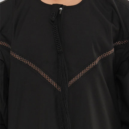 Kids Boys Eid Black Moroccan Thobe Robe Djellaba Ramadan Eid Jubba- K-HM10