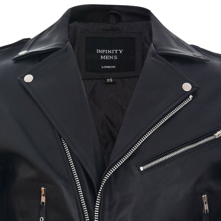 Mens Fringe Hide Leather Biker Jacket- Tokyo