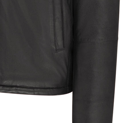 Mens Reversible Hooded Leather Jacket Premium Lambskin Napa