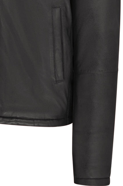 Mens Reversible Hooded Leather Jacket Premium Lambskin Napa