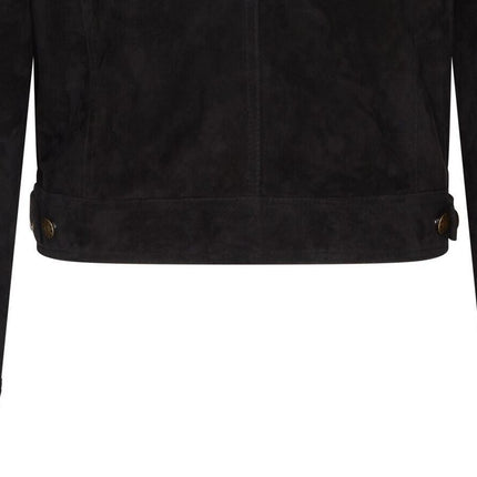 Mens Trucker Goat Suede Western Leather Jeans Jacket - Yangon