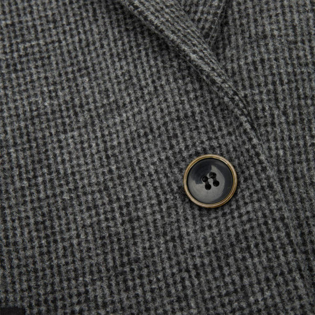 Womens Tweed 1920s Herringbone Grey Blazer