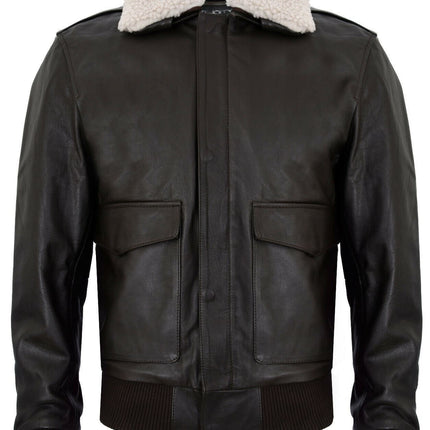 Mens Air Force A2 Cowhide Bomber Jacket-Montreal