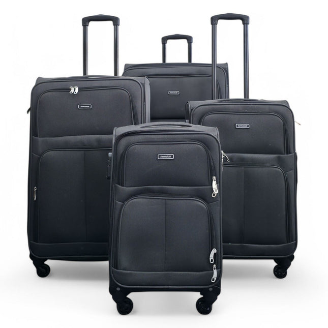 Expandable Soft Shell 4 Wheel Luggage Travel Cabin Suitcase Set Holiday Bags
