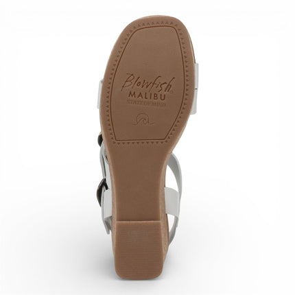 Blowfish Malibu Womens White Wedge Strappy Espadrille Heel Sandals - Ali