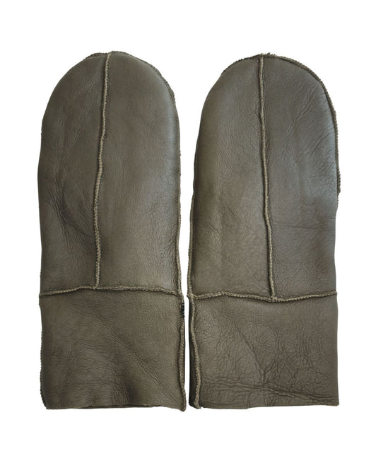 Infinity Leather Womens Green Genuine Real Sheepskin Mittens Warm Gloves