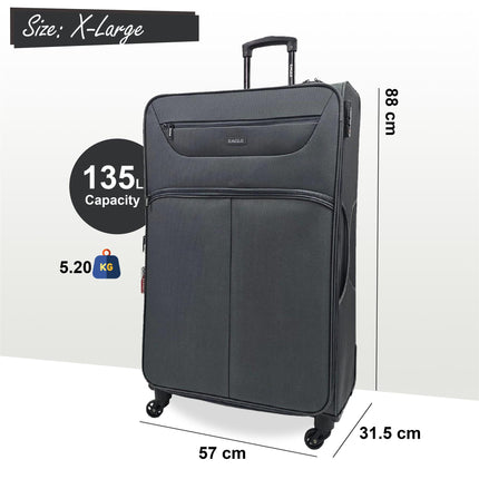 Lightweight Soft Suitcase Luggage Travel TSA Set