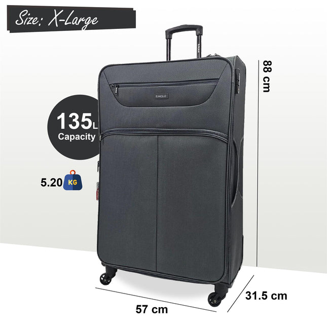 Lightweight Soft Suitcase Luggage Travel TSA Set