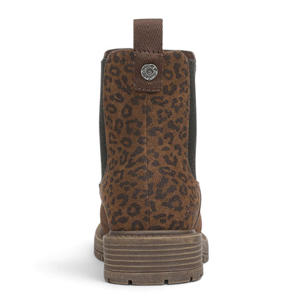 Blowfish Malibu Women's Brown Leopard Faux Suede Chelsea Boots - Alfie