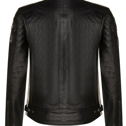 Mens Racing Leather Biker Jacket-Portland