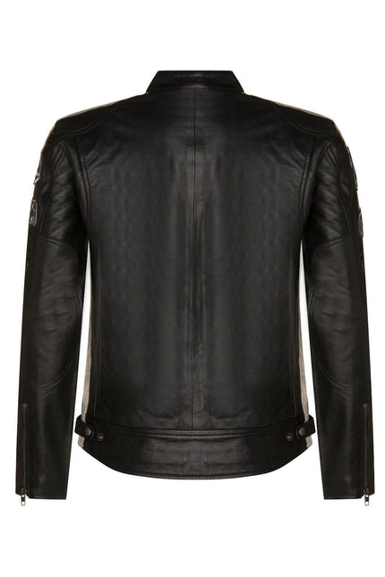Mens Racing Leather Biker Jacket-Portland