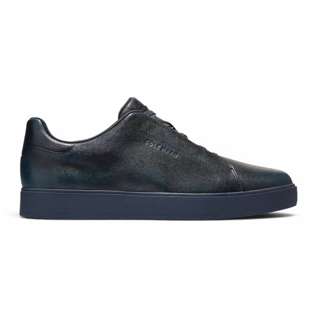 Cole Haan Men's GrandPro Luxe Mile Trainer Blue Leather Sneakers - C44436